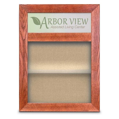 United Visual Products Outdoor Enclosed Combo Board, 48"x36", Gold Frame/White Porc & Cloud UVCB4836ODG-WHTPORC-CLOUD